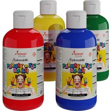 Ahes Rose Ana Renkler Parmak Boyası 4'lü Set 4X250 gr