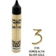 Ahes Dora 3D Boyutlu Boncuk Boya 5159 Gümüş Altın