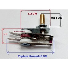 Ahes Tost Makinesi Termostat, Mil Uzunluğu 2 Cm, 10 Amper Otomatik