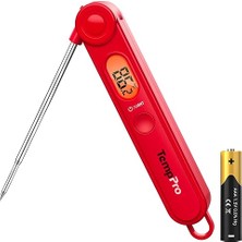 Ahes TP03B Katlanabilir Problu, Işıklı LCD Ekranlı ve Mıknatıslı Hızlı Okuyan Dijital Et ve Gıda Termometresi