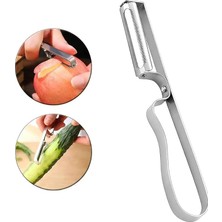 Ahes Paslanmaz Çelik Meyve ve Sebze Soyacağı, Çift Yönlü Bıçaklı, Ergonomik, Domates, Patates ve Salatalık Için