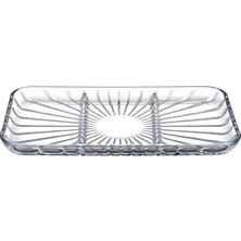 Ahes Elegant Bölmeli Dikdörtgen Tabak 162X276 mm 000-SEFFAF 1 Ofsethediyelik Kutu 6 Paşabahce