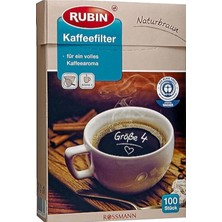 Ahes Rubin Kahve Filtresi No 4 Doğal Kahverengi Renkli 100 Adet Filtre