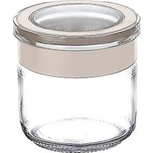 Ahes Kavanoz, Cam Saklama Kabı, Sızdırmaz Kaplar (Krem, 300 Ml)