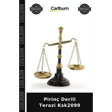 Carlburn Özel Üretim Dekoratif Aksesuar Koleksiyon Pirinç Derili Terazi KSK2099
