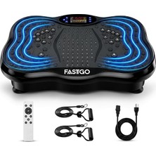 Ahes Profesyonel 2d Titreşimli Egzersiz Aleti – 199 Hız Seviyesi, 5 Farklı Mod ve Bluetooth Hoparlörlü Uzaktan Kumandalı ve 2 Direnç Spor Aleti, Siyah