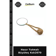 Carlburn Özel Üretim Dekoratif Okuma Aksesuar Hobi Hasır Tutmalı Büyüteç KSK2070