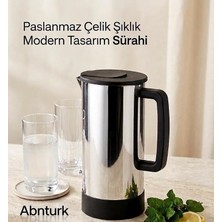 Ahes Renk 304 Kalite Paslanmaz Çelik Sürahi 1.5 Litre Sıcak Soğuk Tüm Içecekler Için 18/10 Yaşam Boyu Garantili Çelik ile Üretildi