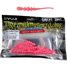 Ahes Tipsy Worm 5.8cm Silikon Lrf Kurt Pink Glow