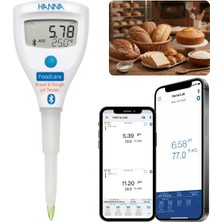 Hanna HI9810382 Ekmek ve Hamur Ph Test Cihazı | Bluetooth Bağlantılı