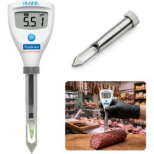 Hanna HI981045 Çelik Bıçaklı Et Ph Test Cihazı