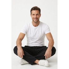Morro Erkek Esnek Belli Minimal Logo Detaylı Klasik Kesim Pijama Altı Battal Beden