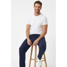 Morro Erkek Esnek Belli Minimal Logo Detaylı Klasik Kesim Pijama Altı Battal Beden