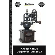 Carlburn Özel Üretim Dekoratif Mutfak Hediye Retro Nostaljik Ahşap Kahve Değirmeni ALK2823