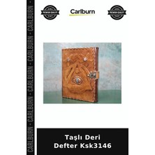 Carlburn Özel Üretim Not Defteri Hediye Kişisel Ofis Kirtasiye Taşlı Deri Defter KSK3146