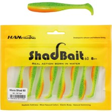 Han Fishing Hanfish Shad Bait 60 6cm 1.4gr Lrf Silikon Yem 8 Adet MS132 Tiger