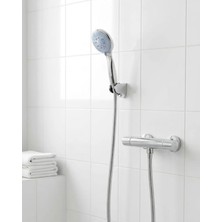 Maison Luré 4 Kademeli Mavi Duş Seti El Duşu Başlığı Spiral Hortum Duvar Askısı Duş Sistemi