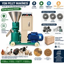 MiraLive 4 Kw 220V Yem Pelet Makinesi Kontrol Panelli 3-4-6 Numara Elek ve Yedek Pres Dişlisi