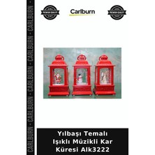 Carlburn Özel Üretim Hediyelik Dekoratif Yılbaşı Temalı Işıklı Müzikli Kar Küresi ALK3222
