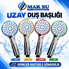 Mak-Su Uzay El Duş Başlığı Krom Gövde – Renkli Çevre Halkalı