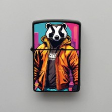 İberk Gta Style Badger Porsuk Benzinli Siyah Çakmak