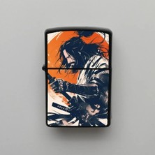 İberk Samurai Japon Pop Art Benzinli Siyah Çakmak - 2