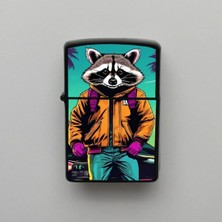 İberk Gta Style Raccoon Rakun Benzinli Siyah Çakmak