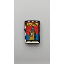 İberk Stamp Big Ben Benzinli Siyah Çakmak