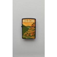 İberk Bilecik Retro Vintage - Benzinli Siyah Çakmak