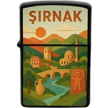 İberk Şırnak - Paper Cut Memleket Temalı Benzinli Siyah Çakmak