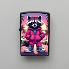 İberk Gta Cute Raccoon Benzinli Siyah Çakmak