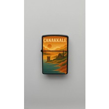 İberk Çanakkale Retro Vintage - Benzinli Siyah Çakmak