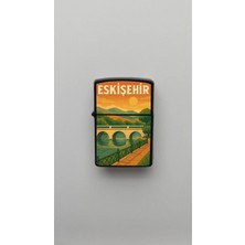 İberk Eskişehir Retro Vintage - Benzinli Siyah Çakmak