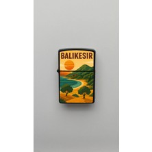 İberk Balıkesir Retro Vintage - Benzinli Siyah Çakmak