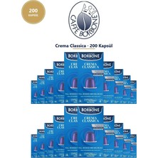 Caffe Borbone Crema Classica 200'LÜ Kapsül Kahve (2X100) Nespresso Uyumlu Alüminyum Kapsül