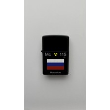 İberk Moscovium Moskovyum Mc 115 Temalı Benzinli Siyah Çakmak