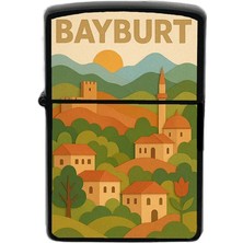 İberk Bayburt - Paper Cut Memleket Temalı Benzinli Siyah Çakmak