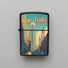 İberk Amerika New York Benzinli Siyah Çakmak - 2