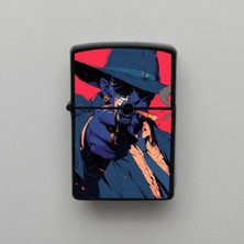 İberk Anime Manga Pistol Pop Art Benzinli Siyah Çakmak