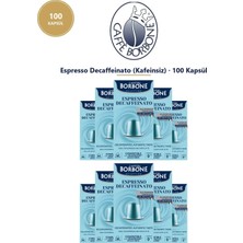 Caffe Borbone Decaf 100 Kapsül 10X10 Nespresso Uyumlu Alüminyum Kapsül Kahve Kafeinsiz