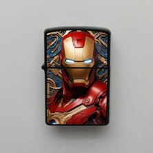 İberk Ironman Temalı Benzinli Siyah Çakmak
