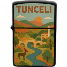 İberk Tunceli - Paper Cut Memleket Temalı Benzinli Siyah Çakmak
