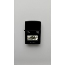 İberk Rubidium Rubidyum Rb 37 Temalı Benzinli Siyah Çakmak