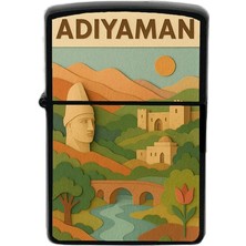İberk Adıyaman - Paper Cut Memleket Temalı Benzinli Siyah Çakmak