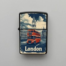 İberk Ingiltere Londra London Bus Benzinli Siyah Çakmak