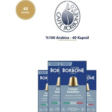 Caffe Borbone %100 Arabica 40 Kapsül (4X10) – Nespresso Uyumlu Alüminyum Kapsül Kahve
