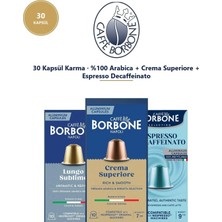 Caffe Borbone Arabica Superiore Decaf 30'lu Kapsül Kahve – Nespresso Uyumlu, Keşif Avantaj Paketi