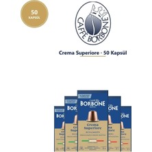 Caffe Borbone Crema Superiore Mega Kutu 50 Kapsül Nespresso Uyumlu Aylık Premium Stok