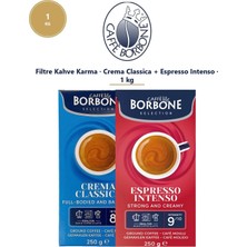 Caffe Borbone Classica ve Intenso 1 kg Öğütülmüş Filtre Kahve – Ikili Avantaj Paketi