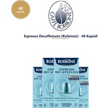 Caffe Borbone Decaffeinato Kafeinsiz 40 Kapsül (4X10) – Nespresso Uyumlu Alüminyum Kapsül Kahve